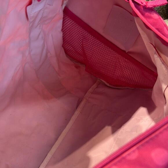 thirty-one Pink Dot Girls Duffle Bag Gym Dance Overnight Weekend Princess Paw Pr - Picture 11 of 12